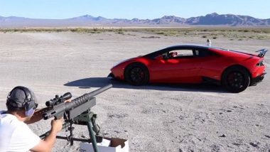Հայազգի բլոգերը Lamborghini սուպերքարի միջով կրակում է թիրախին