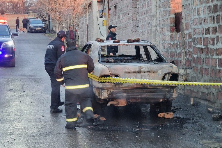 Քասախ գյուղում  ավտոմեքենա է այրվել